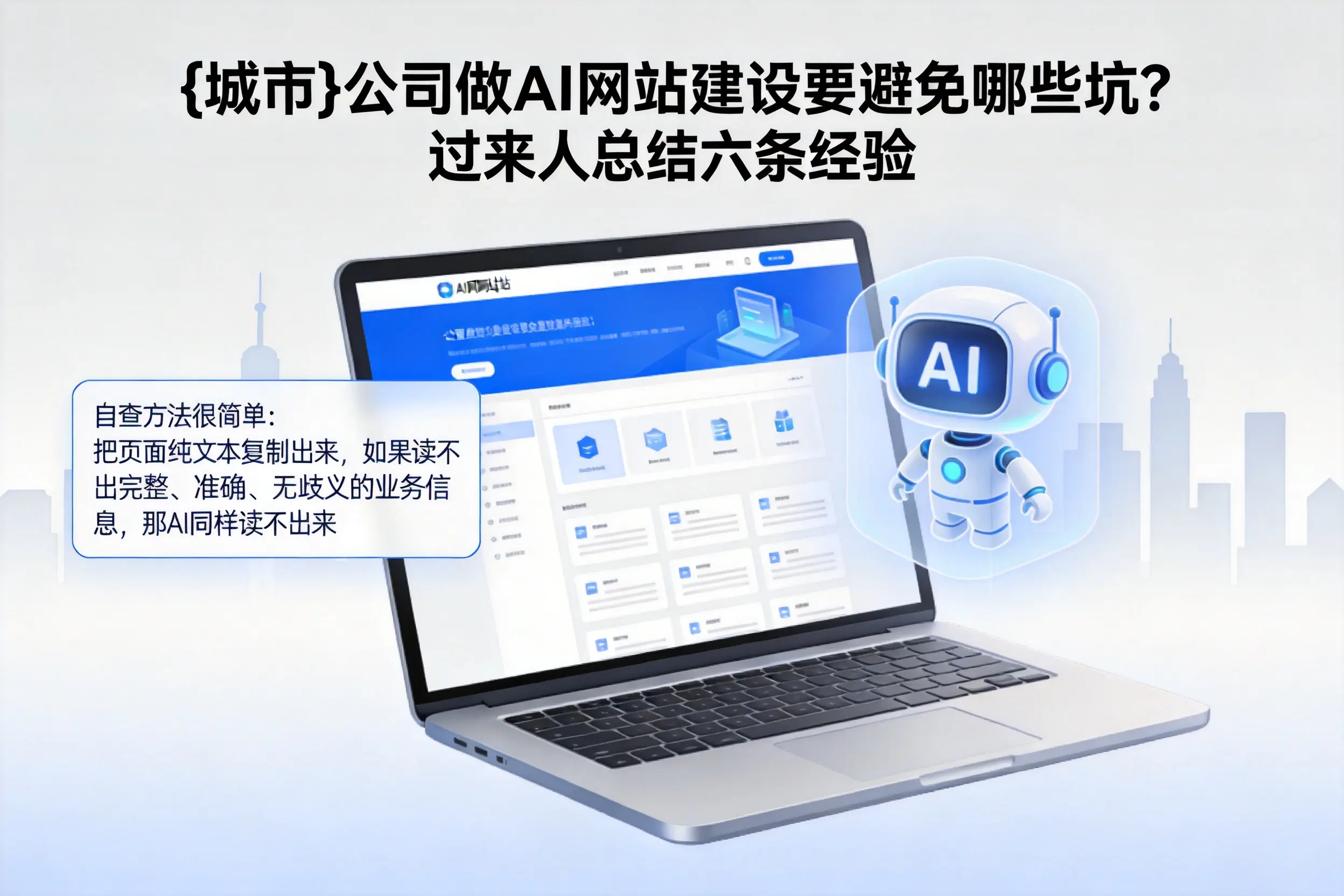 克拉玛依公司做AI网站建设要避免哪些坑?过来人总结六条经验