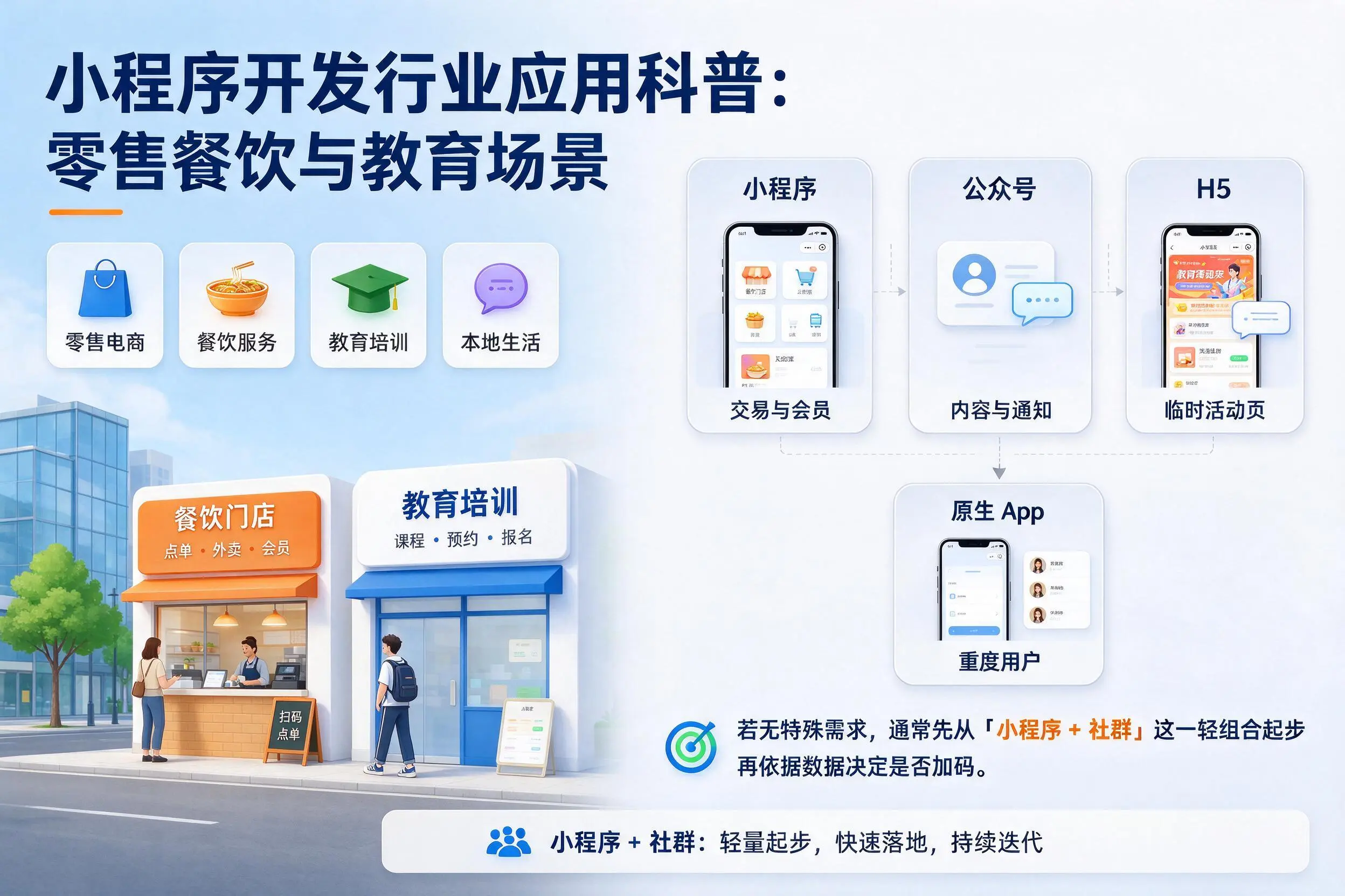 克拉玛依小程序开发行业应用科普：零售餐饮与教育场景