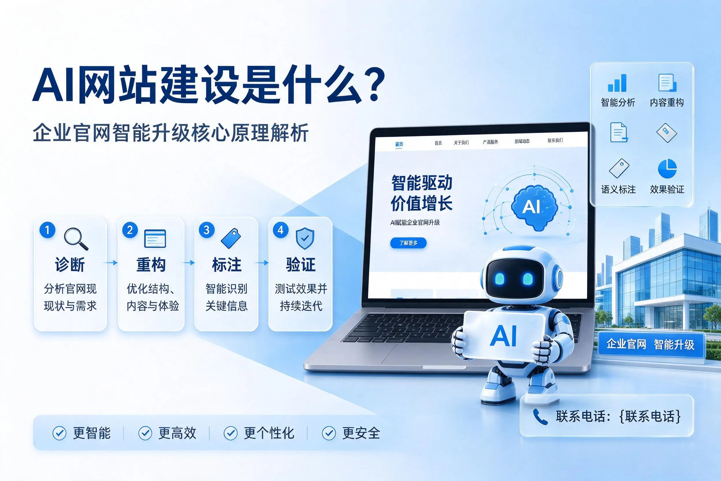 AI网站建设是什么？克拉玛依企业官网智能升级核心原理解析